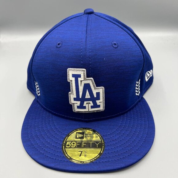 Los Angeles LA Dodgers 7 5/8 Blue Gray 59Fifty New Era MLB Fitted‎ Cap New